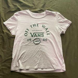 Small purple Vans crop top